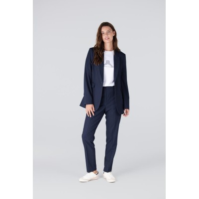 Cherien krijtstreep blazer | Donkerblauw