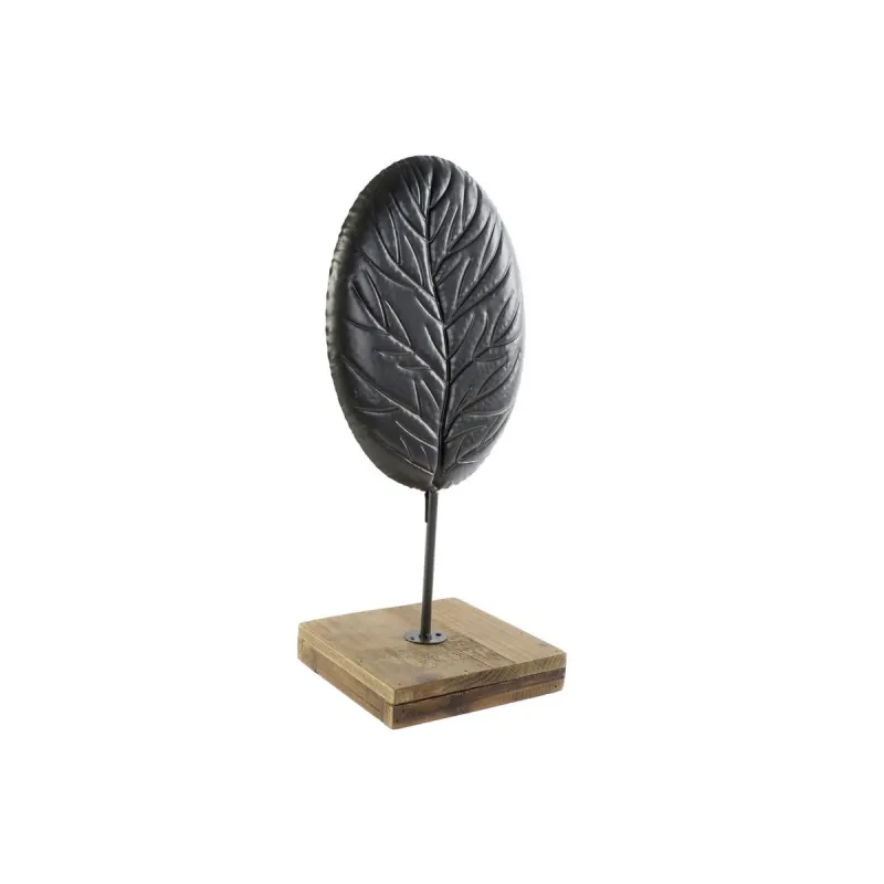 PORTAVELA METAAL MADERA 20X20X51 HOJA NEGRO