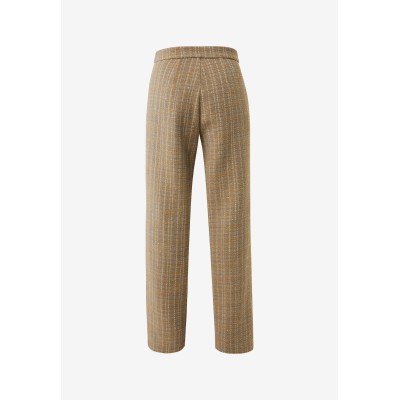 Broek Tweed Straight Taupe