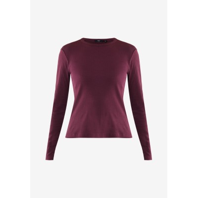 T-shirt Primrose Rib Donkerrood