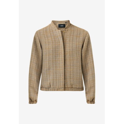 Bomberjacket Tweed Oversized Taupe