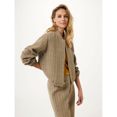 Bomberjacket Tweed Oversized Taupe