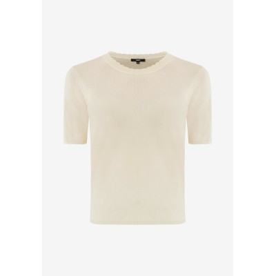 Top Korte Mouw Gerbera Cream