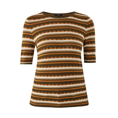 KNITTED RELIEF TOP MULTICOLOR