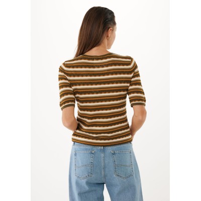 KNITTED RELIEF TOP MULTICOLOR