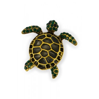 Broche Schildpad groen