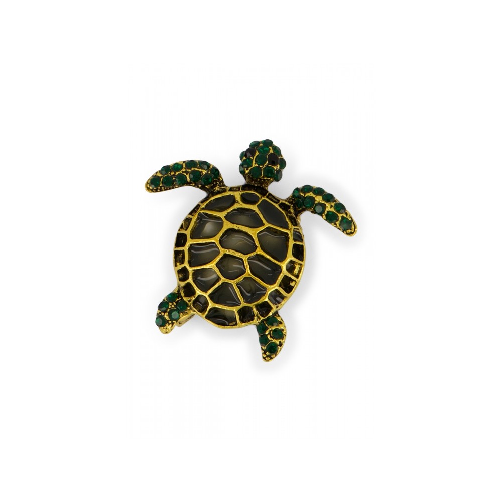 Broche Schildpad groen