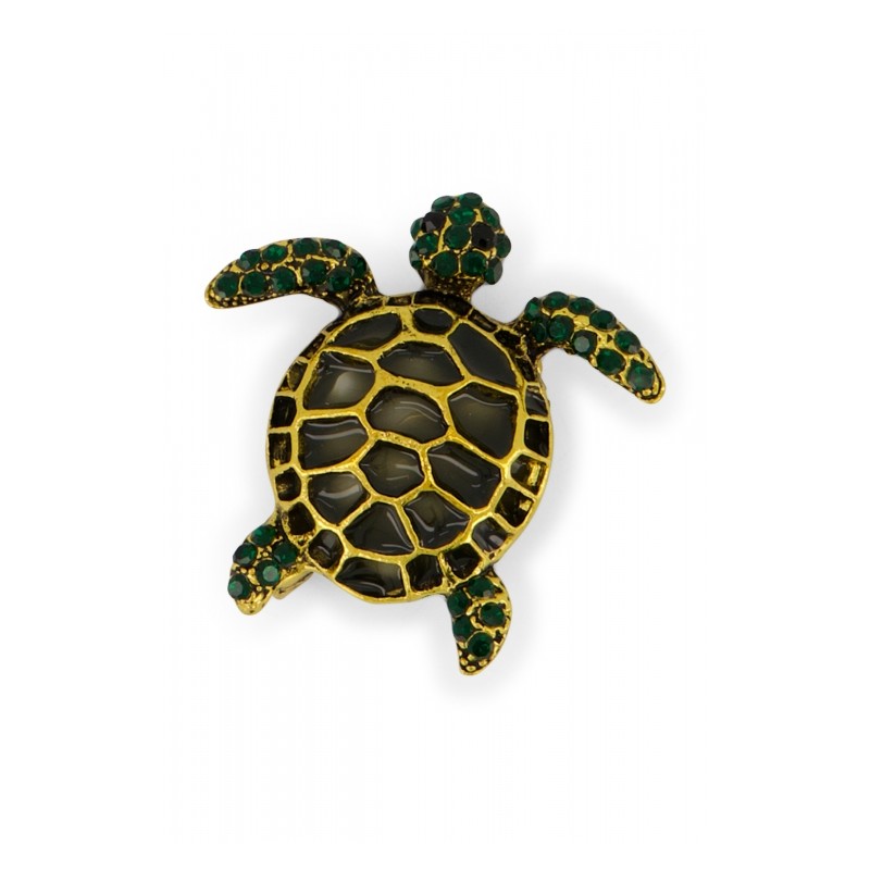 Broche Schildpad groen