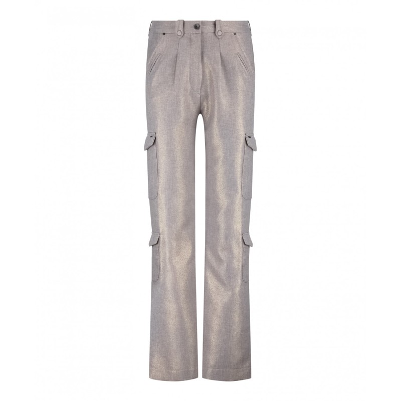Cargo Wide Leg Sparkling Grey