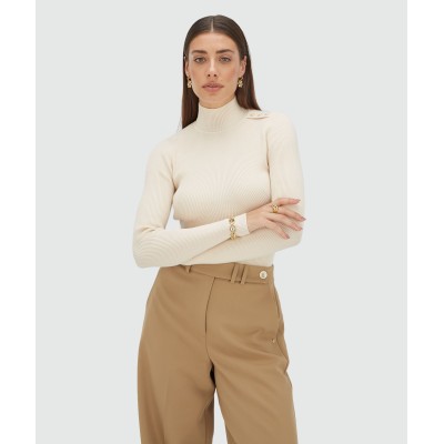 LOUA fitted top - light ecru