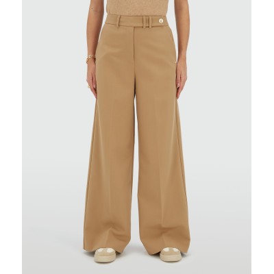KYRIE mid rise wide leg pantalon - light brown