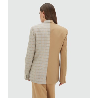 SUUS oversized two-tone blazer - light brown