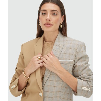 SUUS oversized two-tone blazer - light brown