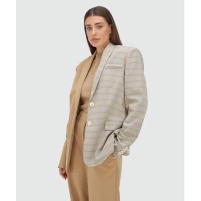 SUUS oversized two-tone blazer - light brown