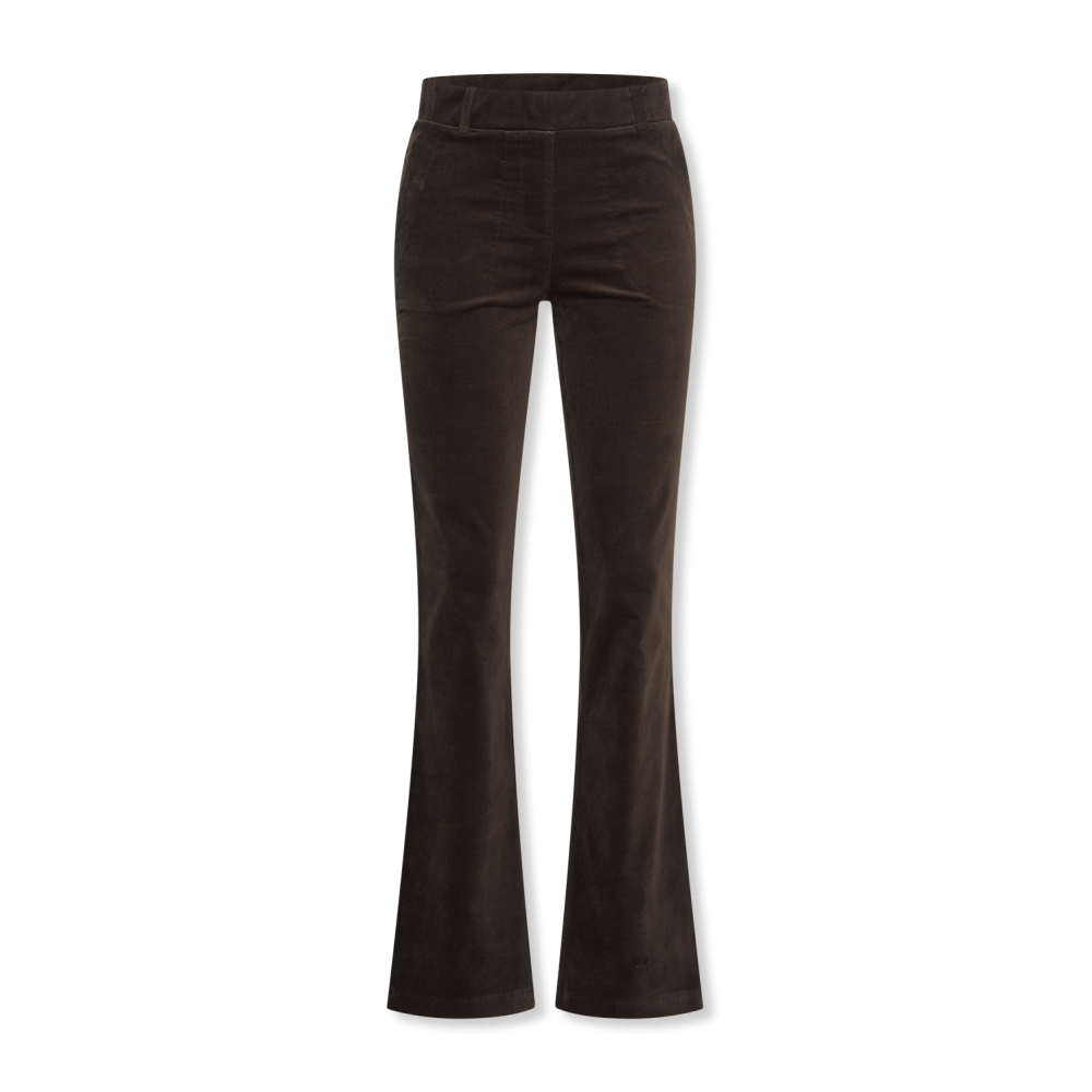 7559 - BROEK FLAIR VELVET - CHOCO