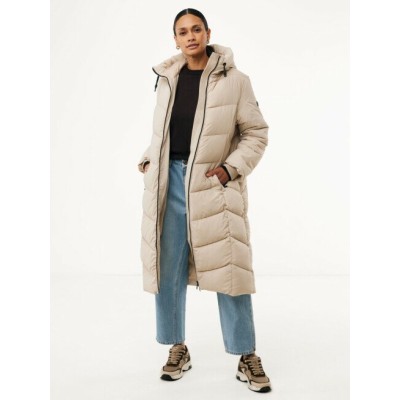 Lange Pufferjas Beige
