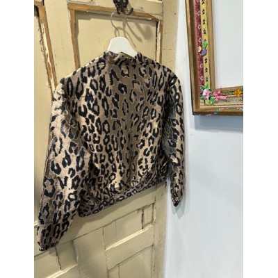 LEOPARD JACQUARD BOMER