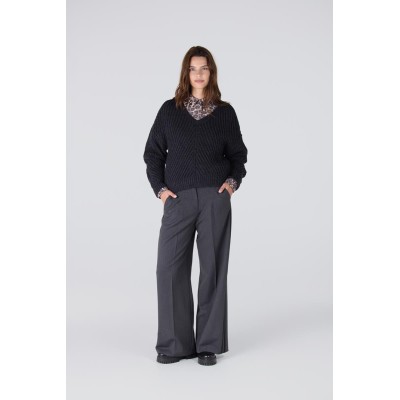 Dawn trui met v-hals | Antraciet