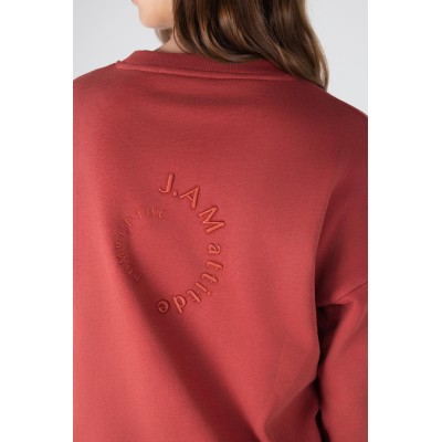 Gwen sweater met logo borduursel | Rood