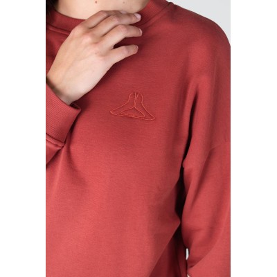 Gwen sweater met logo borduursel | Rood