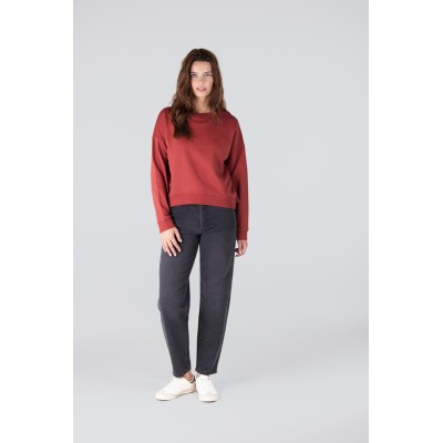 Gwen sweater met logo borduursel | Rood