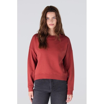 Gwen sweater met logo borduursel | Rood