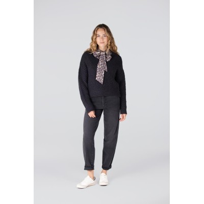 Kessa panterprint blouse met strik | Leopard