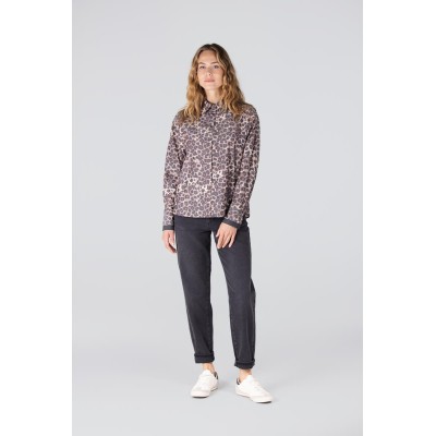 Kessa panterprint blouse met strik | Leopard