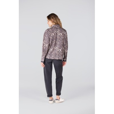 Kessa panterprint blouse met strik | Leopard