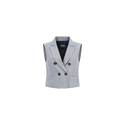 Bibian double breasted gilet | Grijs