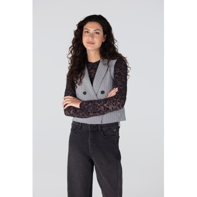 Bibian double breasted gilet | Grijs