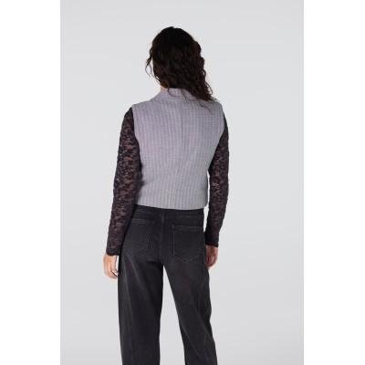 Bibian double breasted gilet | Grijs