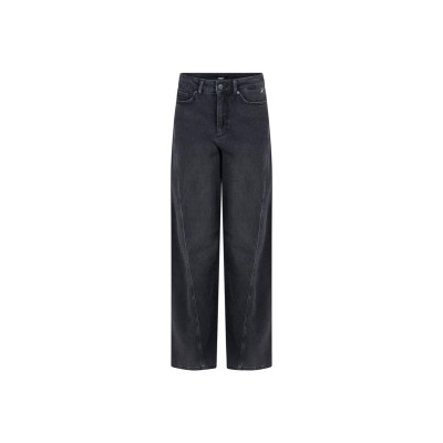 Evy wide leg jeans met glitter | Antraciet denim
