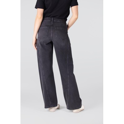 Evy wide leg jeans met glitter | Antraciet denim
