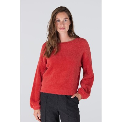 Caily plush trui | Rood