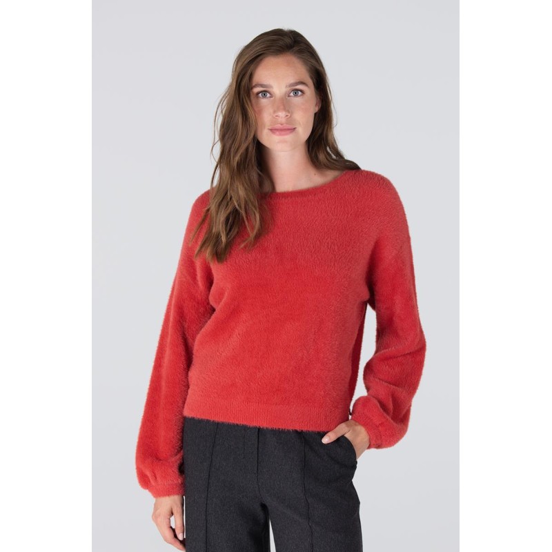 Caily plush trui | Rood