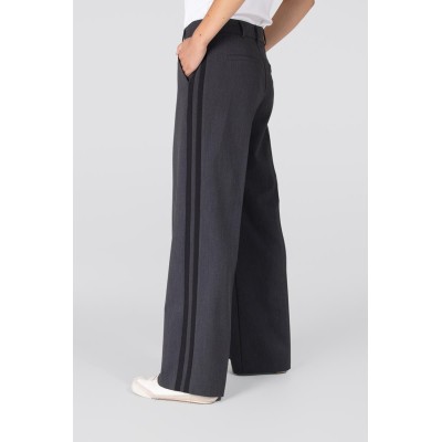 Bridget wide leg pantalon | Antraciet