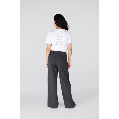 Bridget wide leg pantalon | Antraciet