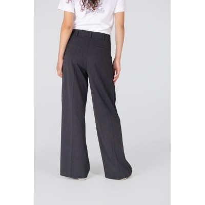 Bridget wide leg pantalon | Antraciet