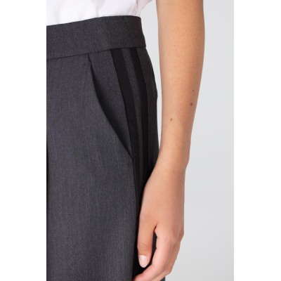 Bridget wide leg pantalon | Antraciet