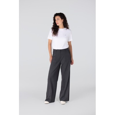 Bridget wide leg pantalon | Antraciet