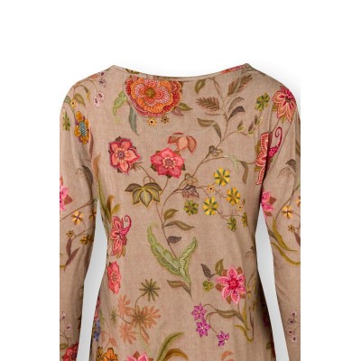 Trice Top Lange Mouw Coco Flower Zand