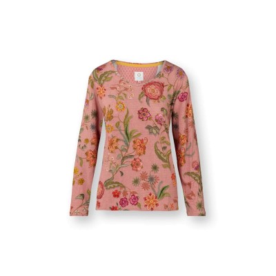 Trice Top Lange Mouw Coco Flower Koraal