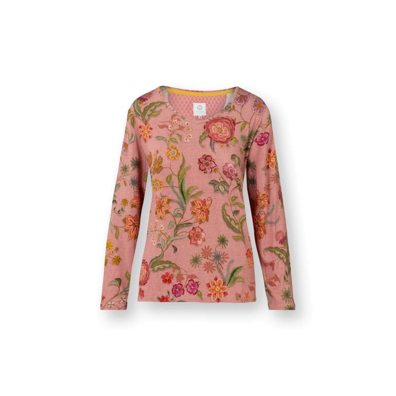 Trice Top Lange Mouw Coco Flower Koraal