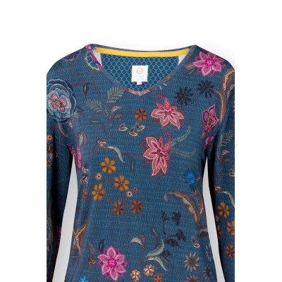 Trice Top Lange Mouw Coco Flower Blauw