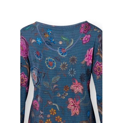Trice Top Lange Mouw Coco Flower Blauw