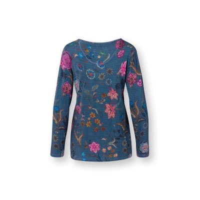 Trice Top Lange Mouw Coco Flower Blauw