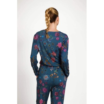 Trice Top Lange Mouw Coco Flower Blauw