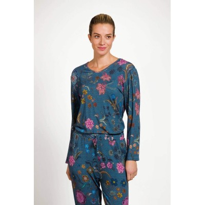 Trice Top Lange Mouw Coco Flower Blauw