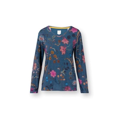 Trice Top Lange Mouw Coco Flower Blauw
